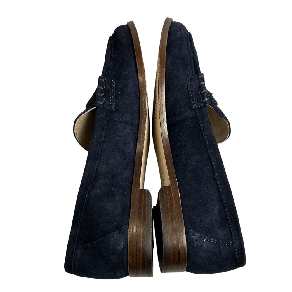 Lauren Ralph Lauren Wynnie Leather Loafers Women 6.5B Slip On Blue Soft Nappa - Picture 6 of 12